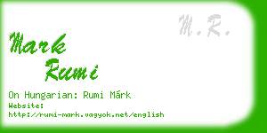 mark rumi business card